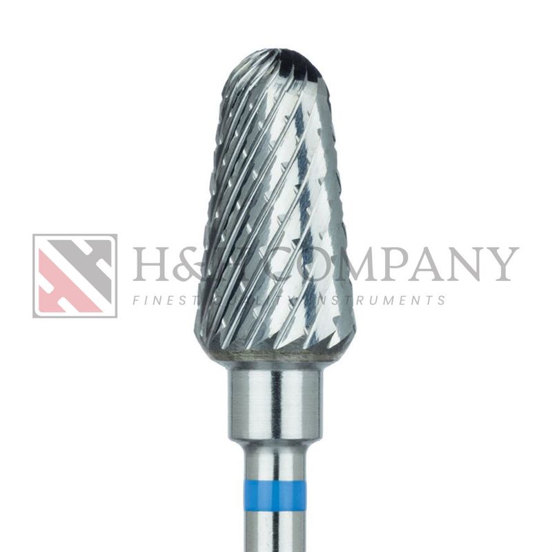 Carbide Cutter, Medium, Cross Cut, Inverted Pear, 6.0mm Ø, RA 2PK