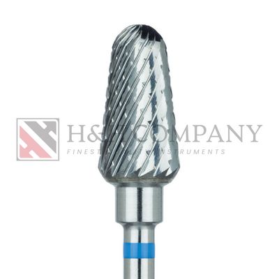 Carbide Cutter, Medium, Cross Cut, Inverted Pear, 6.0mm Ø, RA 2PK