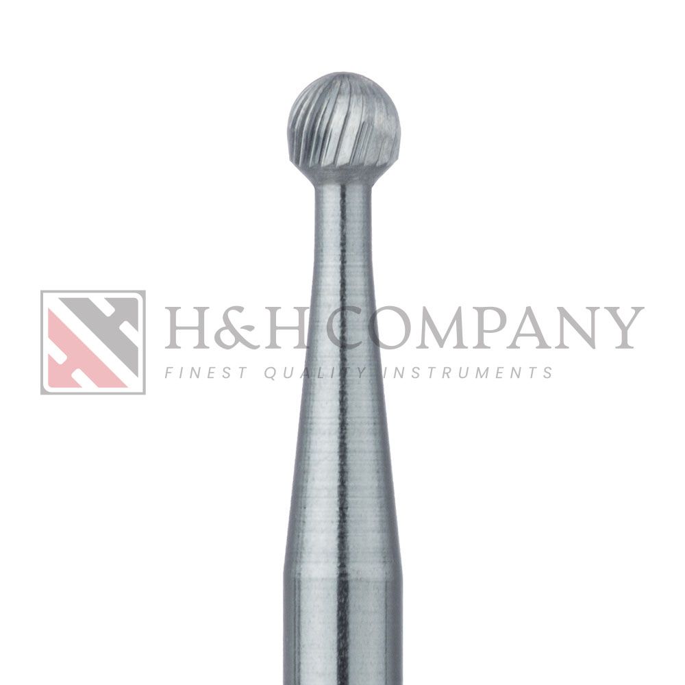 Trimming &amp; Finishing Carbide Bur, Fine, Round, US#7008, 2.3mm Ø, RA 5PK
