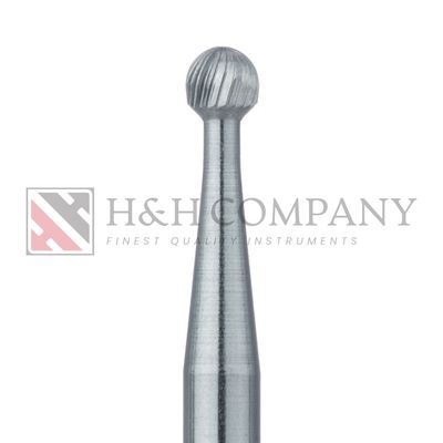 Trimming &amp; Finishing Carbide Bur, Fine, Round, US#7008, 2.3mm Ø, RA 5PK