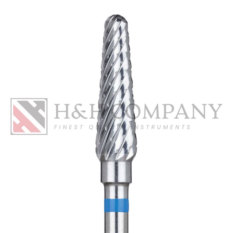 Carbide Cutter, Medium, Cross Cut, Round End Taper, 4.0mm Ø, RA 2PK
