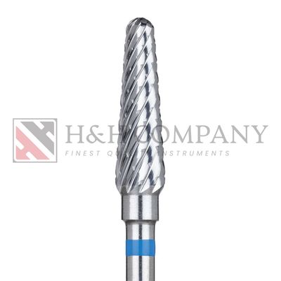 Carbide Cutter, Medium, Cross Cut, Round End Taper, 4.0mm Ø, RA 2PK