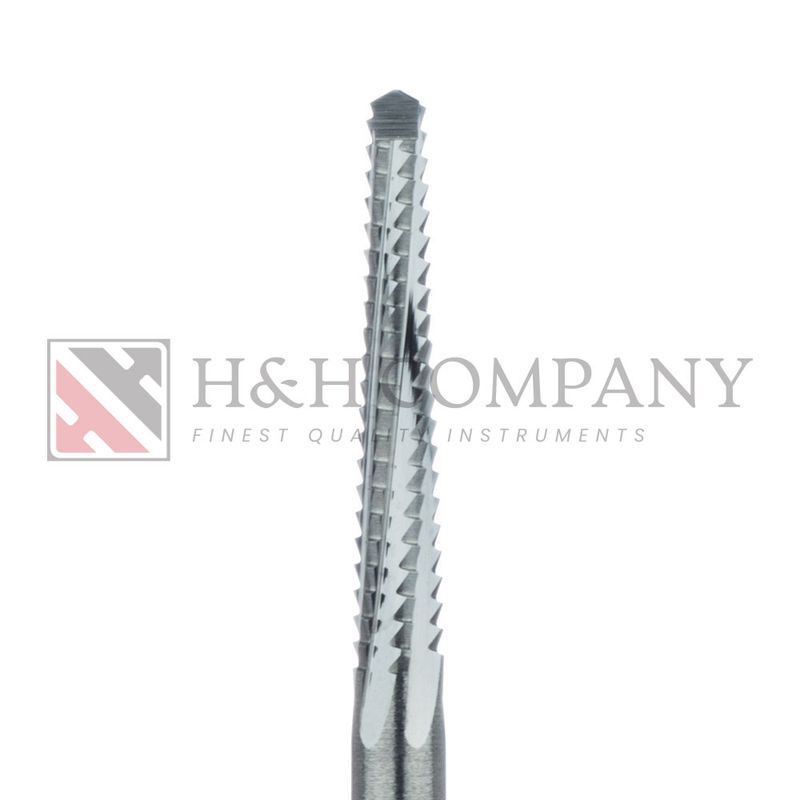 Surgical Lindemann Carbide Bur, Cross Cut, 1.6mm, Length 11.0mm, RAL