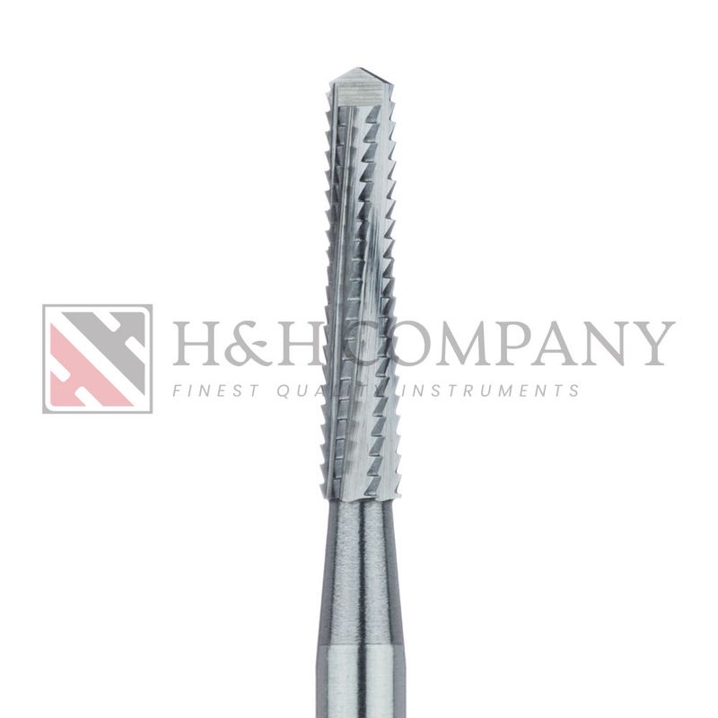 Surgical Lindemann Carbide Bur, Cross Cut, Spade Tip, 2.3mm, Length 11.0mm, RAL 2PK