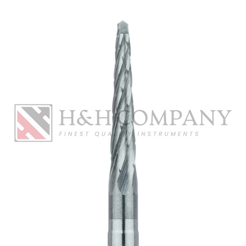 Surgical Lindemann Carbide Bur, Cross Cut, Spade Tip, 2.1mm, Length 11.0mm, RAL 2PK
