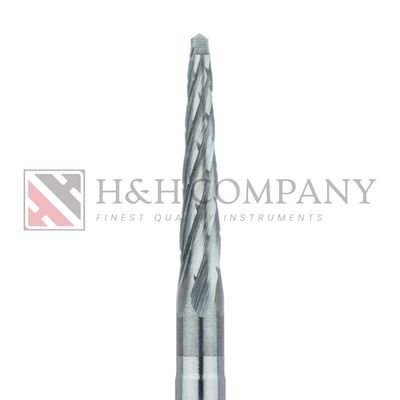 Surgical Lindemann Carbide Bur, Cross Cut, Spade Tip, 2.1mm, Length 11.0mm, RAL 2PK