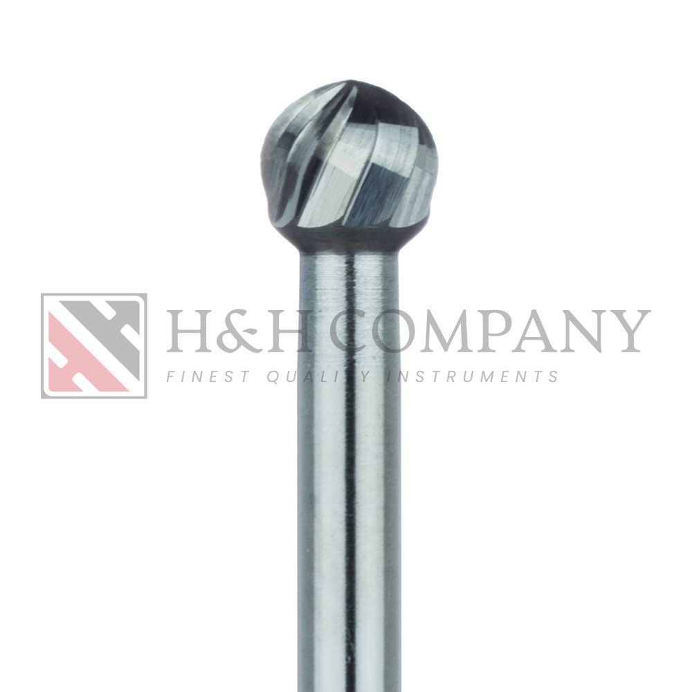Surgical Round Carbide Bur, 4.0mm, Fine, RAL 2PK