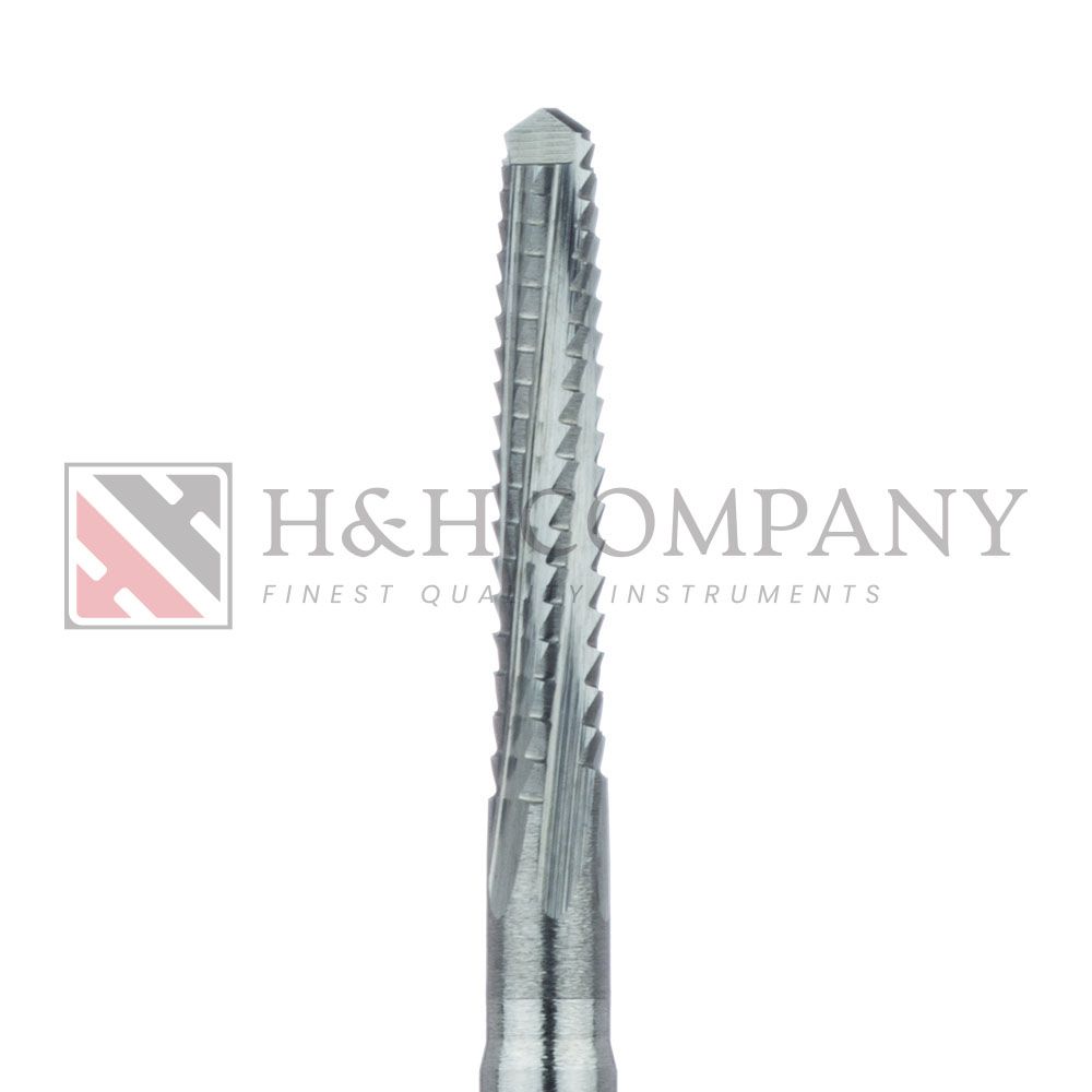 Surgical Lindemann Carbide Bur, Cross Cut, Spade Tip, 2.1mm, Length 11.0mm, RAL 2PK