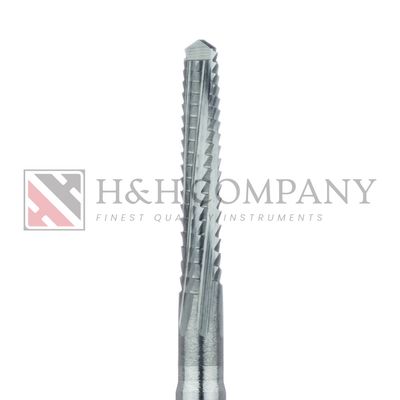 Surgical Lindemann Carbide Bur, Cross Cut, Spade Tip, 2.1mm, Length 11.0mm, RAL 2PK