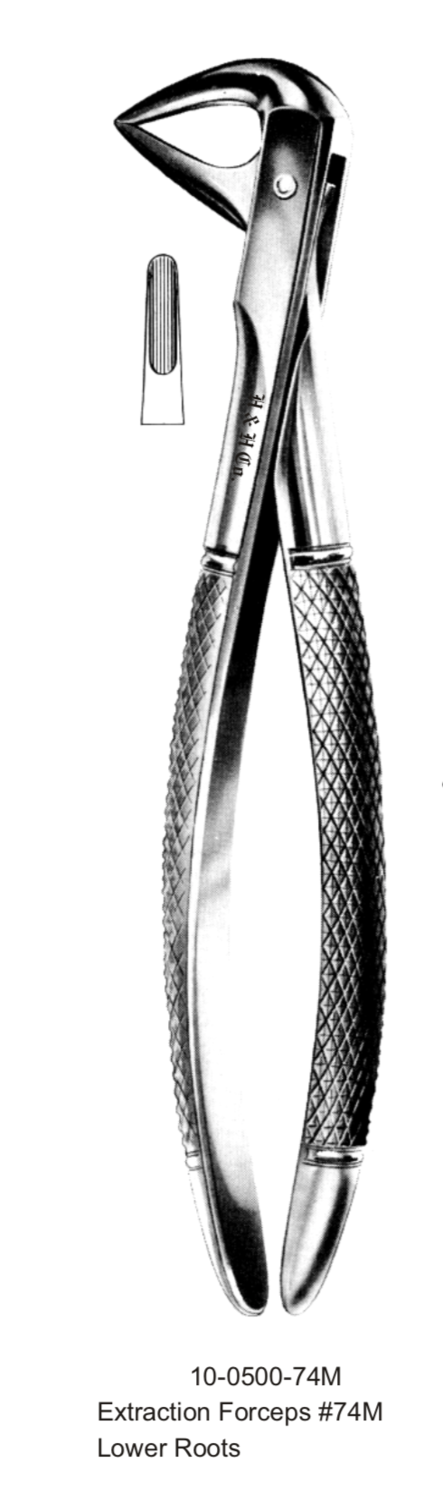 EXT FORCEP #74M LOWER ROOTS - Discontinued EXT FORCEP #74M LOWER ROOTS - Discontinued