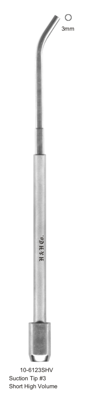 SUCTION TIP #3 SHORT HI VOLUME