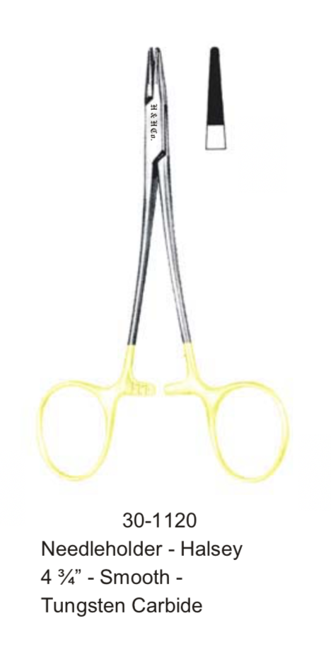 NEEDLE HOLDER - HALSEY-4 3/4&quot;-SMOOTH