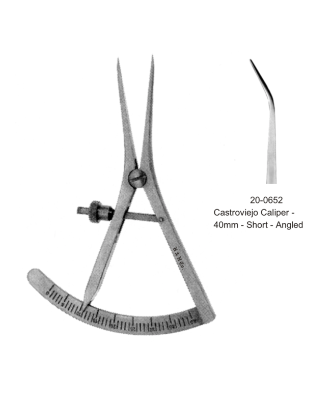 CALIPER CASTROVIEJO 40MM CURVED SHORT