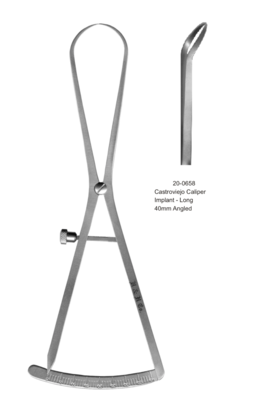 CALIPER CASTROVIEJO 40MM RANGE OPEN DESIGN, 17 CM LONG