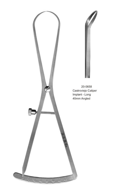 CALIPER CASTROVIEJO 40MM RANGE OPEN DESIGN, 17 CM LONG