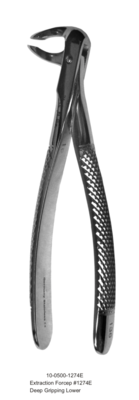 EXT FORCEP # 1274E LOWER ROOTS, INCISORS &amp; CANINES