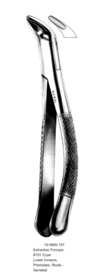 EXTRACTION FORCEP #151 LOWER UNIVERSAL EXTRACTION FORCEP #151 LOWER UNIVERSAL