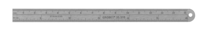 RULER-6"-STAINLESS STEEL