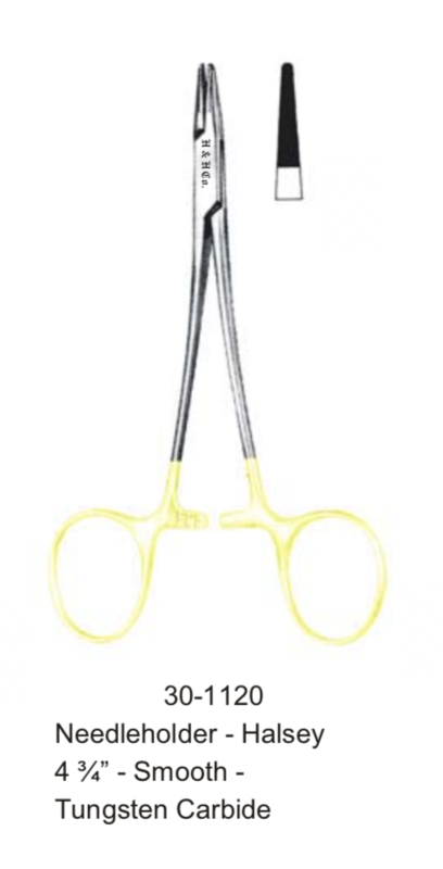 NEEDLE HOLDER - HALSEY-4 3/4"-SMOOTH