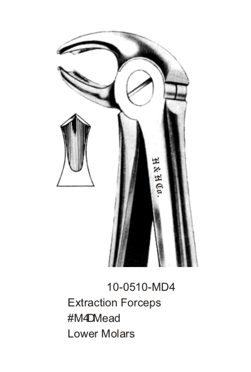 EXT FORCEP #MD4 MEAD LOWER MOLARS