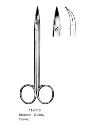 SCISSORS QUINBY CURVED