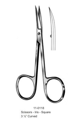 SCISSORS IRIS-SQUARE-3 1/2&quot; CV