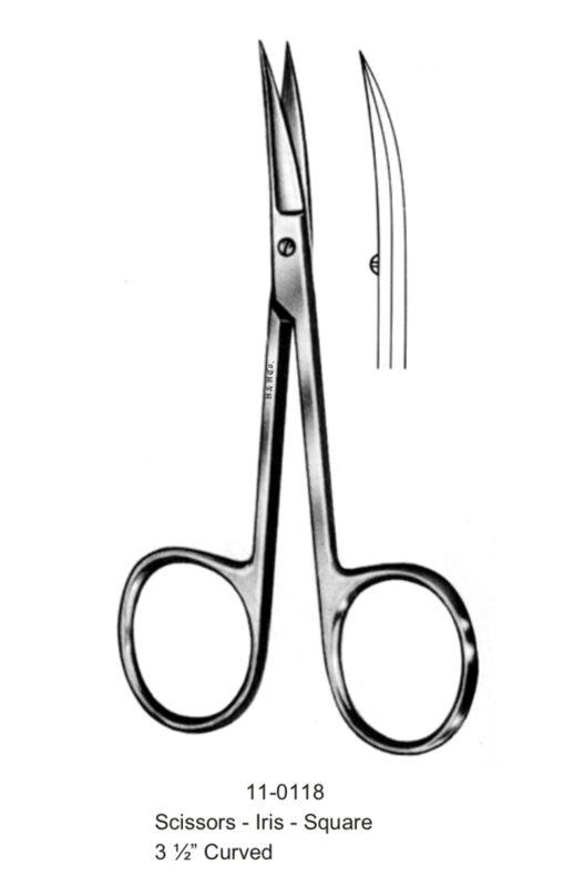 SCISSORS IRIS-SQUARE-3 1/2" CV