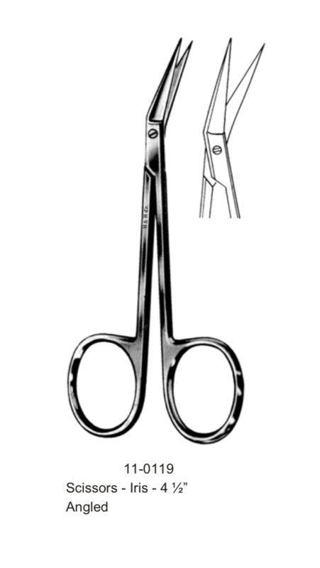 SCISSORS IRIS-ANGLED-4 1/2"