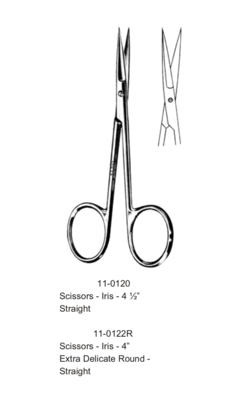 SCISSORS IRIS-STR-EX DEL 4&quot; RN