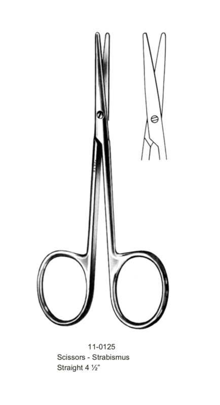 SCISSORS STRABISMUS-STR 4 1/2"