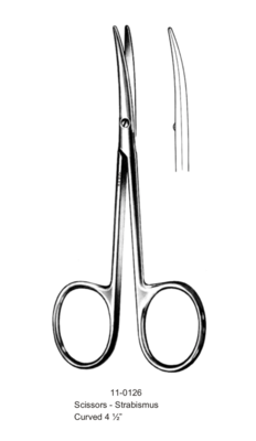 SCISSORS STRABISMUS-CRV 4 1/2&quot;