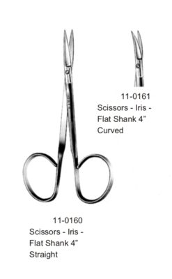 SCISSORS-IRIS-4&quot;-FLAT SHANK CV