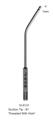 SUCTION TIP THREADED #1 W/HOLE