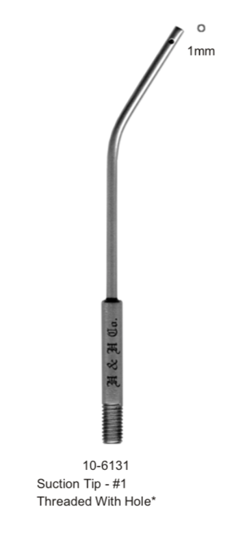 SUCTION TIP THREADED #1 W/HOLE