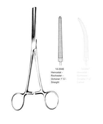 HEMOSTAT - ROCHES-OCHSNER - 7 1/4&quot; Straight