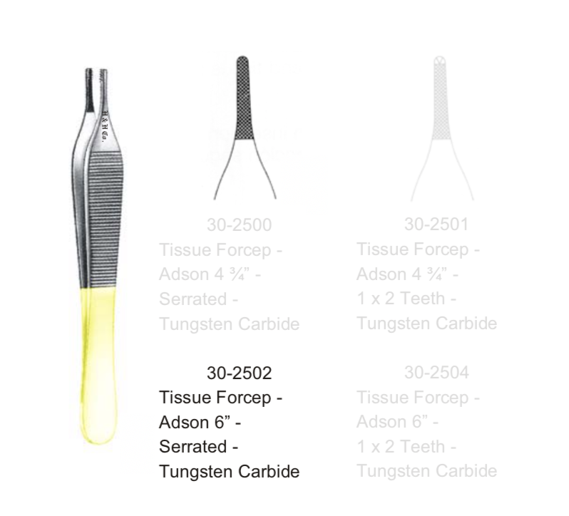 TISSUE FORCEPS - ADSON - 6&quot;- SERRATED