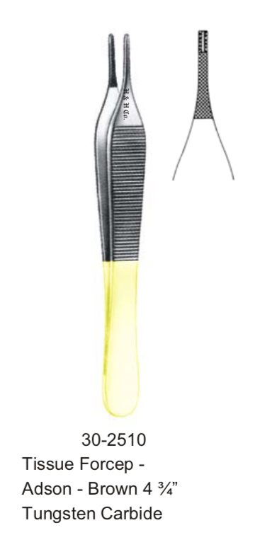 TISSUE FORCEPS - ADSON - BROWN - 4 3/4&quot;