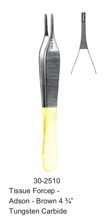 TISSUE FORCEPS - ADSON - BROWN - 4 3/4"