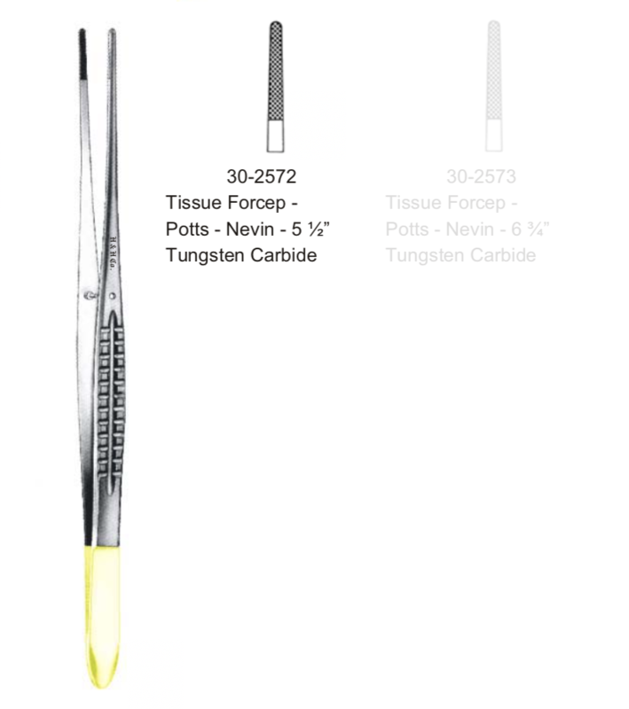 TISSUE FORCEPS - POTTS-NEVIN - 5 1/2" DISCONTINUED
