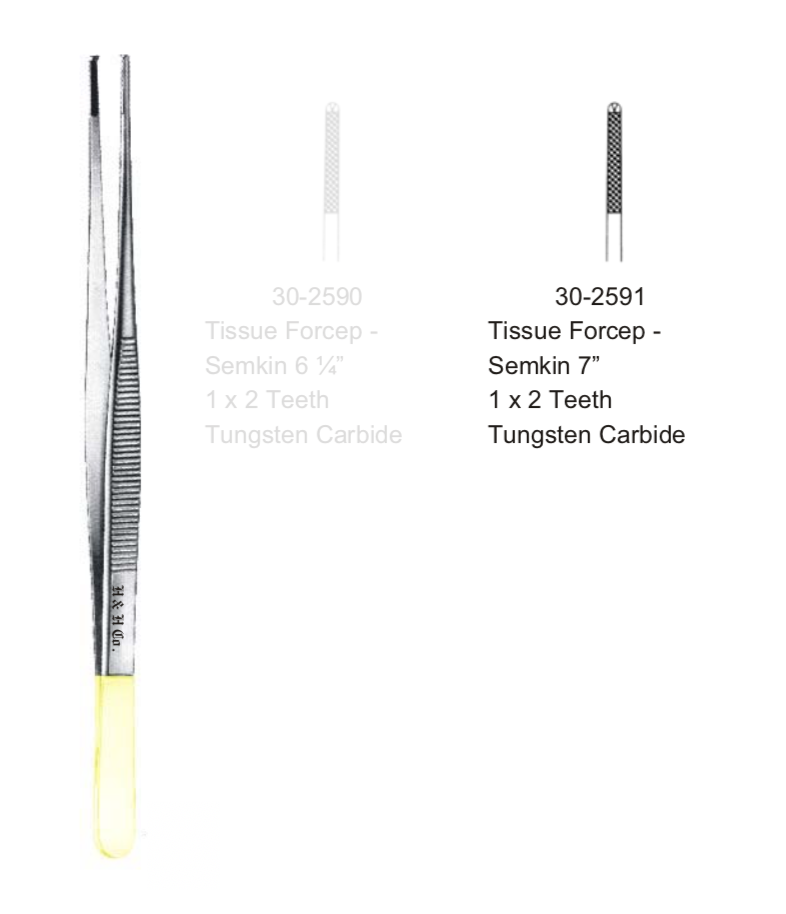 TISSUE FORCEPS - SEMKEN 7&quot; - 1X2 TEETH DISCONTINUED