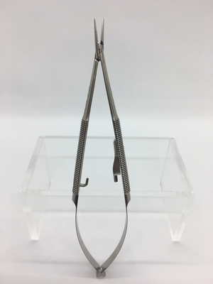 NEEDLE HOLDER MICRO SURGERY 6&quot;-ST.RND.HDL W/CAT - DISCONTINUED