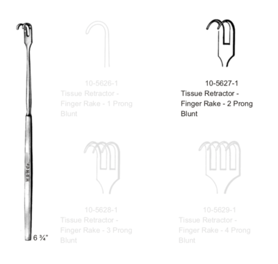 FINGER RAKE RET 2 PRONG BLUNT