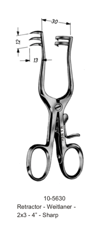 WEITLANER RETR. 4"-2x3 SHARP