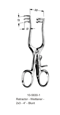 WEITLANER RETR. 4&quot; 2x3 BLUNT