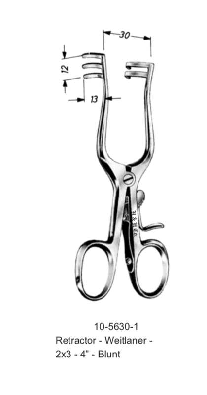 WEITLANER RETR. 4" 2x3 BLUNT