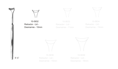 RETRACTOR LID DESMARRES10mm 5 1/2&quot;