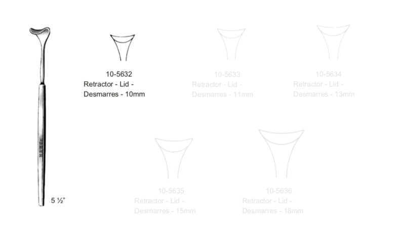 RETRACTOR LID DESMARRES10mm 5 1/2"