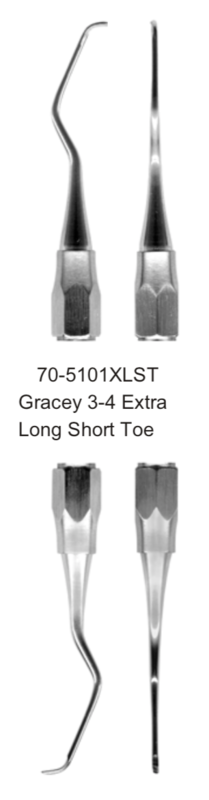 CURETTE - GRACEY 3-4 REGULAR EXTRA LONG SHORT TOE