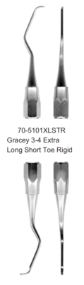 CURETTE - GRACEY 3-4 REGULAR EXTRA LONG SHORT TOE RIGID