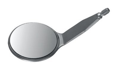 MEGA-MOUTH-MIRROR, STAINLESS,FIG. 5 RHODIUM FRONT-SURFACE, PLANE QTY 12